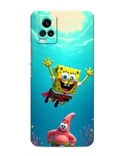 Чехол для Vivo V20 с картинкой «Спанч Боб под водой»