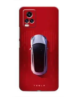 Чехол для Vivo V20 с картинкой «Tesla Top View»