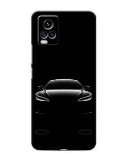 Чехол для Vivo V20 с картинкой «Силуэт Tesla Night»