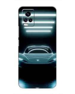 Чехол для Vivo V20 с картинкой «Tesla в неоне»