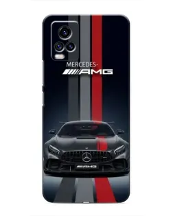 Чехол для Vivo V20 с картинкой «Mercedes — белый карбон»