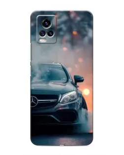 Чехол для Vivo V20 с картинкой «Mercedes — ночной город»