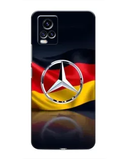 Чехол для Vivo V20 с картинкой «Mercedes — флаг Германии»