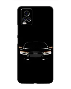 Чехол для Vivo V20 с картинкой «Audi — ночной контур» Чехол для Vivo V20 с картинкой «Audi — ночной контур»