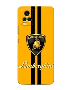Чехол для Vivo V20 с картинкой «Lamborghini Stripe желтый»