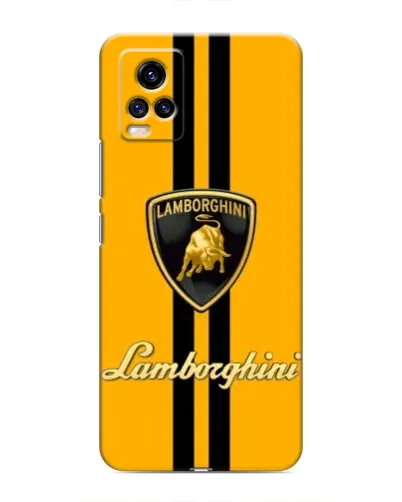 Чехол для Vivo V20 с картинкой «Lamborghini Stripe желтый»