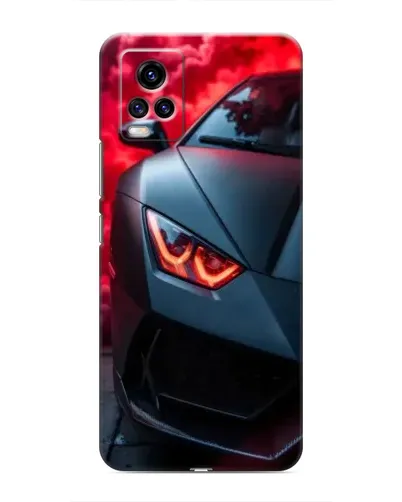 Чехол для Vivo V20 с картинкой «Lamborghini красное сияние»