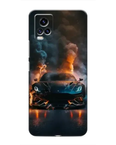 Чехол для Vivo V20 с картинкой «Lamborghini дымная эстетика»