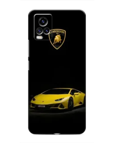 Чехол для Vivo V20 с картинкой «Lamborghini желтый акцент»