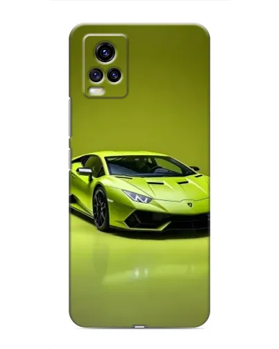 Чехол для Vivo V20 с картинкой «Салатовый Lamborghini Huracan»