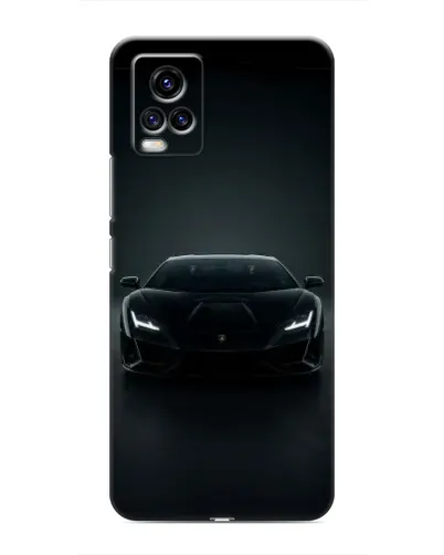 Чехол для Vivo V20 с картинкой «Черный Lamborghini Aventador»
