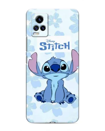 Чехол для Vivo V20 с картинкой «Stitch среди цветов»