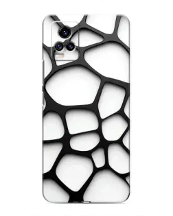 Чехол для Vivo V20 с картинкой «Белая объемная сетка»