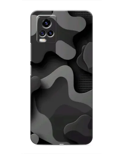 Чехол для Vivo V20 с картинкой «Темный абстрактный камуфляж» Чехол для Vivo V20 с картинкой «Темный абстрактный камуфляж»
