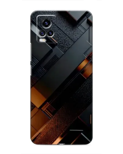 Чехол для Vivo V20 с картинкой «Черные геометрические блоки» Чехол для Vivo V20 с картинкой «Черные геометрические блоки»