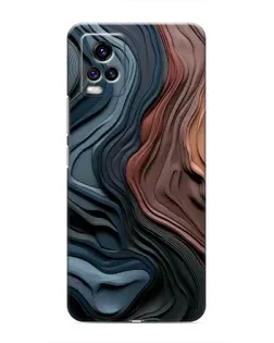 Чехол для Vivo V20 с картинкой «Цветные волны каньона»