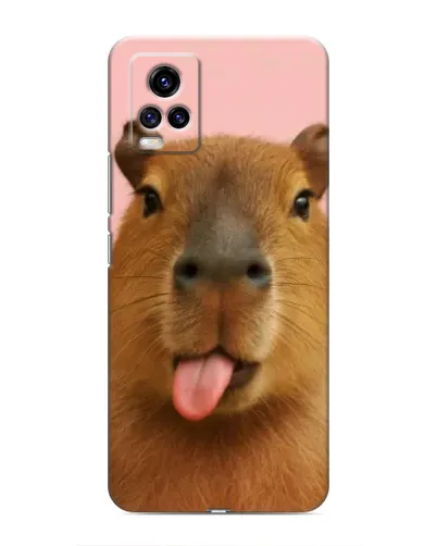 Чехол для Vivo V20 с картинкой «Капибара с языком»
