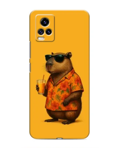 Чехол для Vivo V20 с картинкой «Капибара на отдыхе»