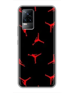 Чохол для Vivo V21 з картинкою «Jordan Red Pattern» Чохол для Vivo V21 з картинкою «Jordan Red Pattern»