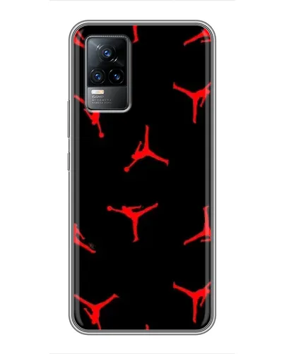 Чохол для Vivo V21 з картинкою «Jordan Red Pattern» Чохол для Vivo V21 з картинкою «Jordan Red Pattern»