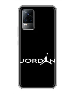 Чохол для Vivo V21 з картинкою «Jordan White Logo»