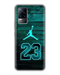 Чохол для Vivo V21 з картинкою «Jordan Cyan 23»