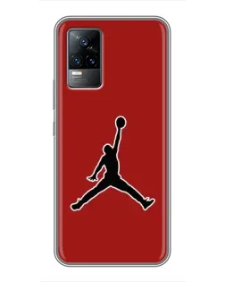 Чохол для Vivo V21 з картинкою «Jordan Red Back»