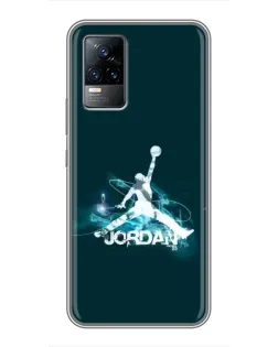 Чохол для Vivo V21 з картинкою «Jordan Blue Fire»