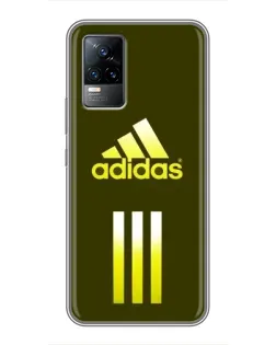 Чохол для Vivo V21 з картинкою «Оливковий градієнт Adidas»