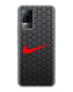Чохол для Vivo V21 з картинкою «Nike — карбонова сітка» Чохол для Vivo V21 з картинкою «Nike — карбонова сітка»