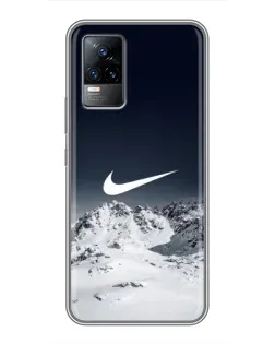Чохол для Vivo V21 з картинкою «Nike — зимові гори»