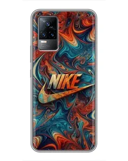 Чохол для Vivo V21 з картинкою «Nike в абстракції»