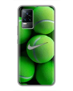 Чохол для Vivo V21 з картинкою «Тенісні м'ячі Найк»