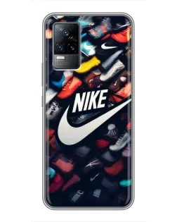 Чохол для Vivo V21 з картинкою «Колекція кросівок Nike»