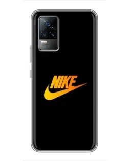 Чохол для Vivo V21 з картинкою «Золотий логотип Nike»