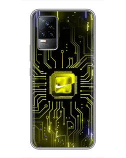 Чохол для Vivo V21 з картинкою «Nike — золота іскра»