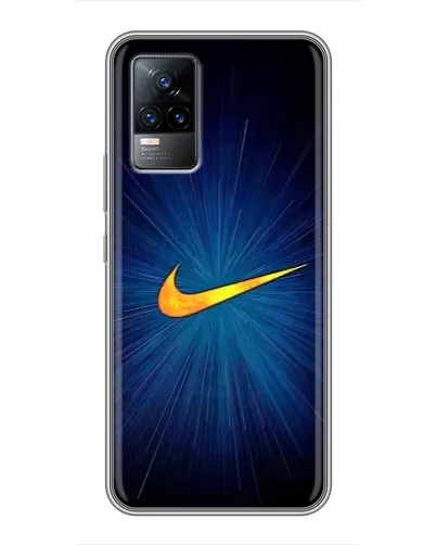 Чехол для Vivo V21 с картинкой «Синий пульс Nike» Чехол для Vivo V21 с картинкой «Синий пульс Nike»