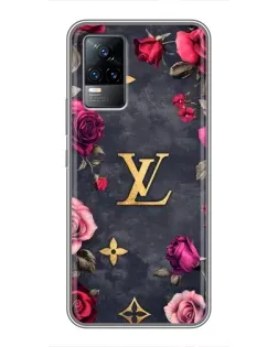 Чохол для Vivo V21 з картинкою «Квітковий Louis Vuitton»