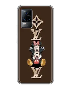 Чохол для Vivo V21 з картинкою «LV та Міккі Маус»