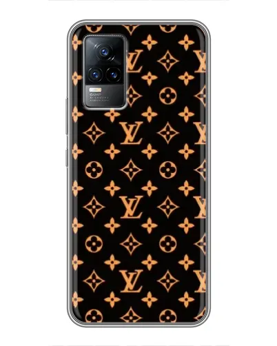 Чохол для Vivo V21 з картинкою «Золота монограма LV»