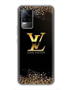 Чохол для Vivo V21 з картинкою «LV — золоті іскри»