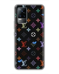 Чохол для Vivo V21 з картинкою «Кольорова монограма LV»