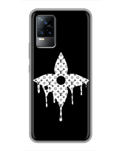 Чохол для Vivo V21 з картинкою «Квіткова монограма»