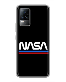 Чохол для Vivo V21 з картинкою «NASA — класика Red Blue» Чохол для Vivo V21 з картинкою «NASA — класика Red Blue»