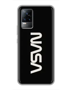 Чохол для Vivo V21 з картинкою «NASA — вертикальний логотип»