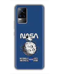 Чохол для Vivo V21 з картинкою «NASA — місячна місія»