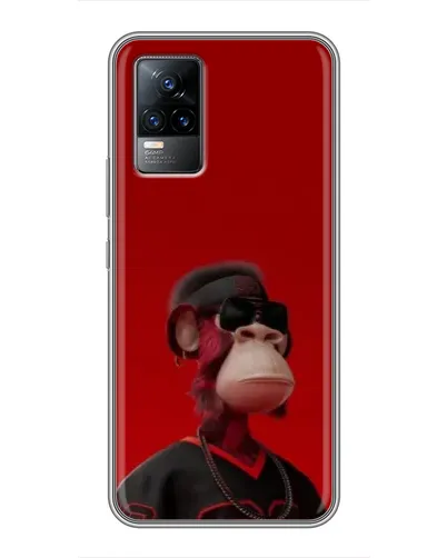 Чохол для Vivo V21 з картинкою «Bored Ape в червоному»