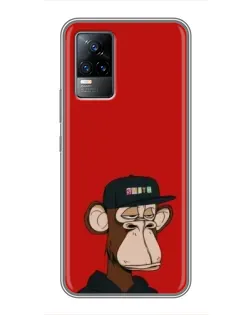 Чохол для Vivo V21 з картинкою «Bored Ape — червоний фон» Чохол для Vivo V21 з картинкою «Bored Ape — червоний фон»