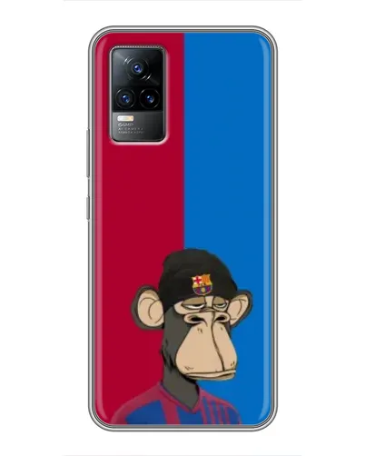 Чохол для Vivo V21 з картинкою «Bored Ape — фанат Барси»