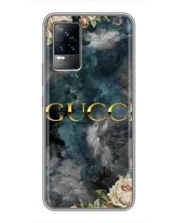 Чохол для Vivo V21 з картинкою «Абстрактні квіти Gucci»